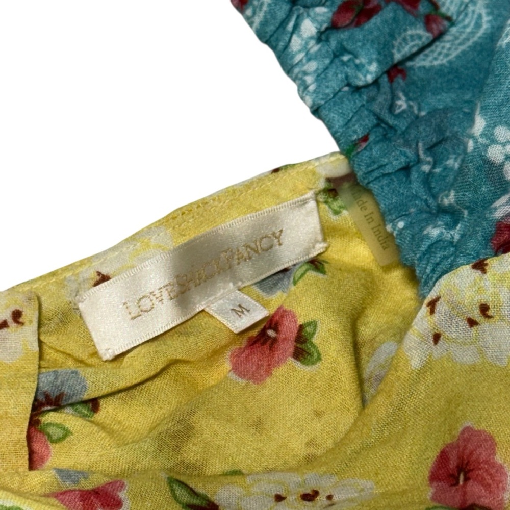 Love shack fancy soleil floral sleeve crop top size Medium - Picture 3 of 7